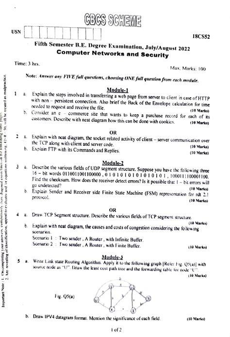 CN Solution 18CS52 - Bachelor of Engineering - VTU - Studocu