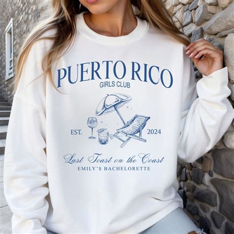 Puerto Rico | Custom Bachelorette Party Sweatshirts | Party Favors Hub