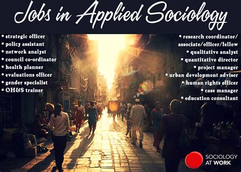 How to Look for Work in Applied Sociology - Sociology at Work