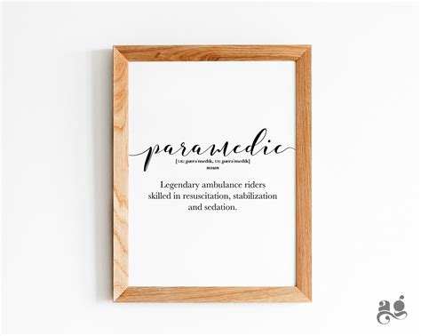 Buy Paramedic Gifts, Funny Definition Printable, Thank You Paramedics ...