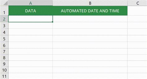 Image result for Automatically Insert Timestamp in Excel