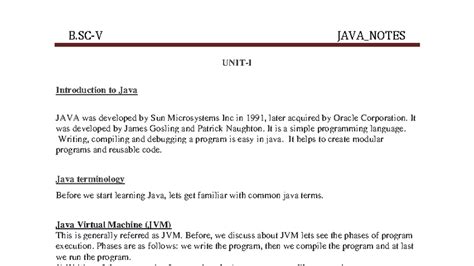 JAVA_NOTES: Comprehensive Guide to Java Programming Concepts - Studocu