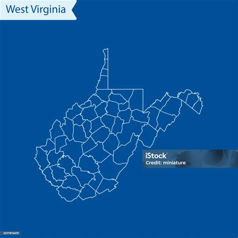 West Virginia Map Stock Illustration - Download Image Now - Outline, West Virginia - US State ...