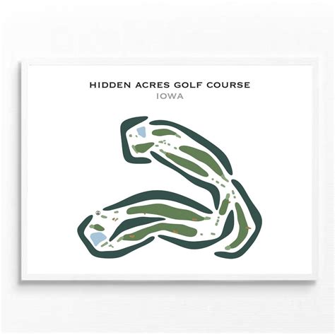 Hidden Acres Golf Course, IA | Golf Course Map, Golf Map, Golfer Gift ...