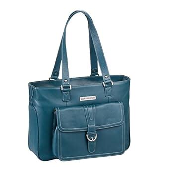 Clark & Mayfield Stafford Pro Leather Laptop Tote 15.6" (Deep Teal ...