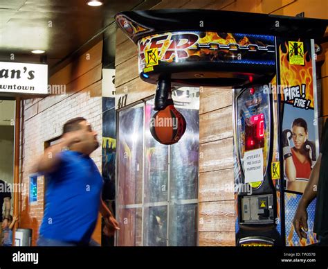 Punching bag arcade game hi-res stock photography and images - Alamy