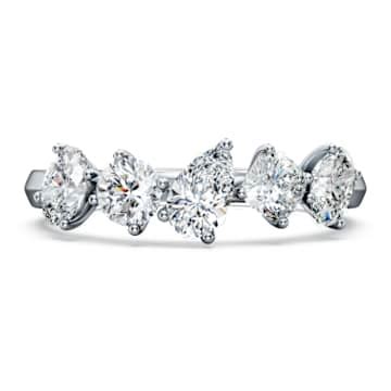 Galaxy ring, Lab-grown diamonds 1 ct tw, Mixed shapes, 14K white gold