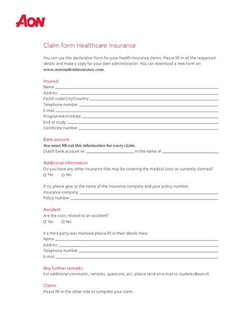 Claim Form AOn | PDF