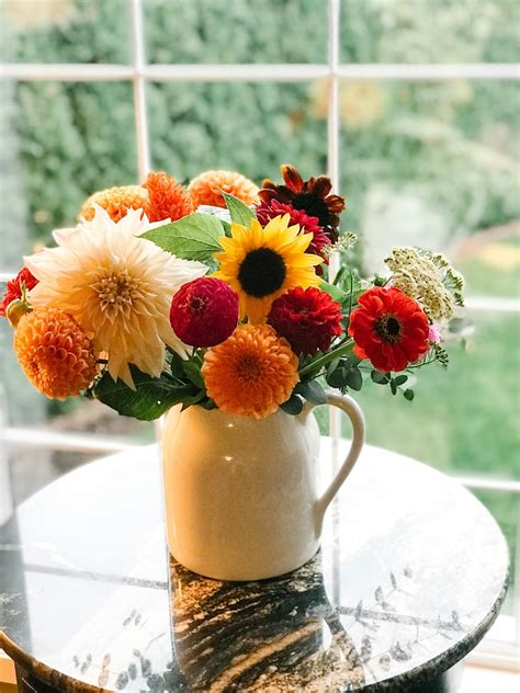 Still Life with Bright Flowers in Vase · Free Stock Photo