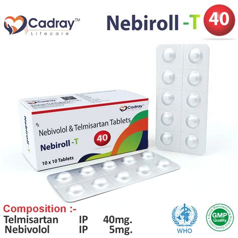 Telmisartan 40 mg + Nebivolol 5 mg Tablet