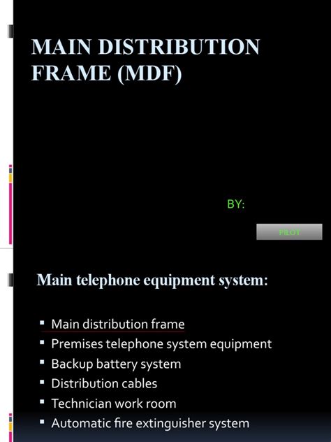 Main Distribution Frame 的图像结果