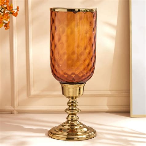 Buy Fiesta Glass Bubbled Hurricane Candle Holder from Home Centre at ...
