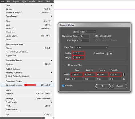 ID InDesign Page Setting 的图像结果