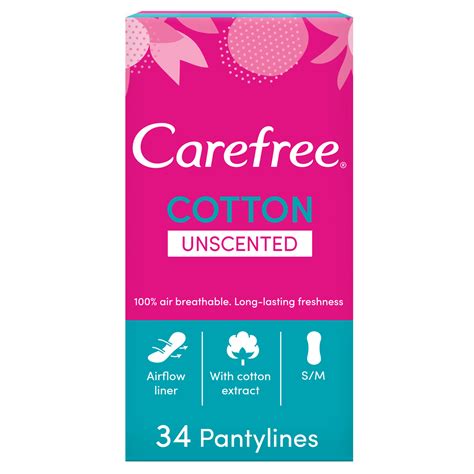 Carefree Panty Liners Cotton Feel Pack of 34 | Sharjah Co-operative Society
