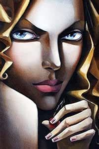 Faim Paintings Italian Paper Print of Modern Art Blue Eyes - Frameless ...