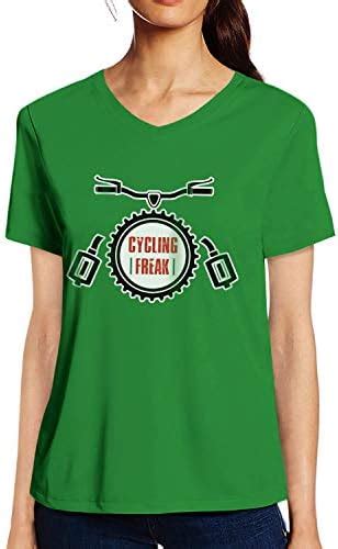 Buy Pooplu Women's Regular Fit Cycling Freak Cotton Graphic Printed V ...