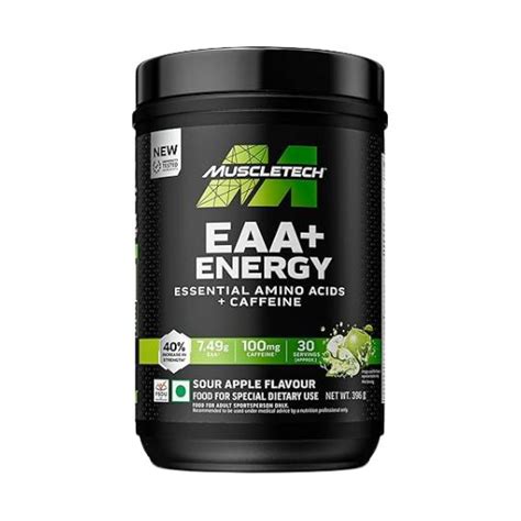 MuscleTech Eaa + Energy | Essential Amino Acids 30 Servings Sour Apple ...