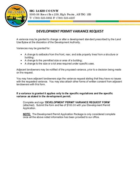 Image result for Variance Request Letter