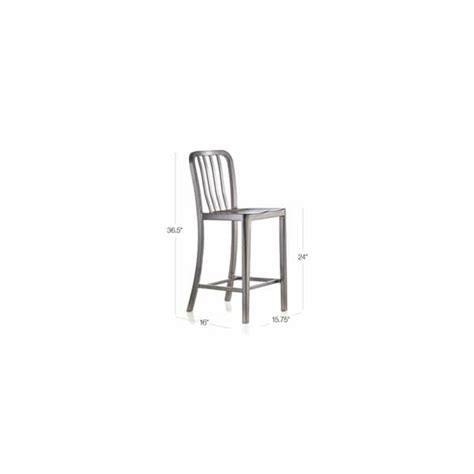 Delta Nickel Counter Stool | Crate and Barrel UAE