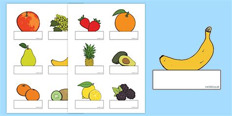 Editable Self-Registration Labels (Fruit)