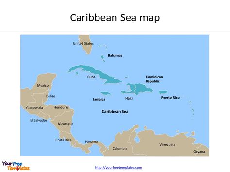 Labeled Map Of The Caribbean