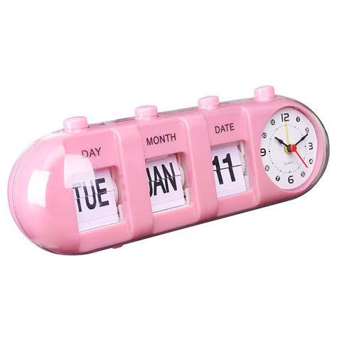 Buy Flip Clock, Retro Manual Flip Desk Alarm Clock Digital Quartz Day ...