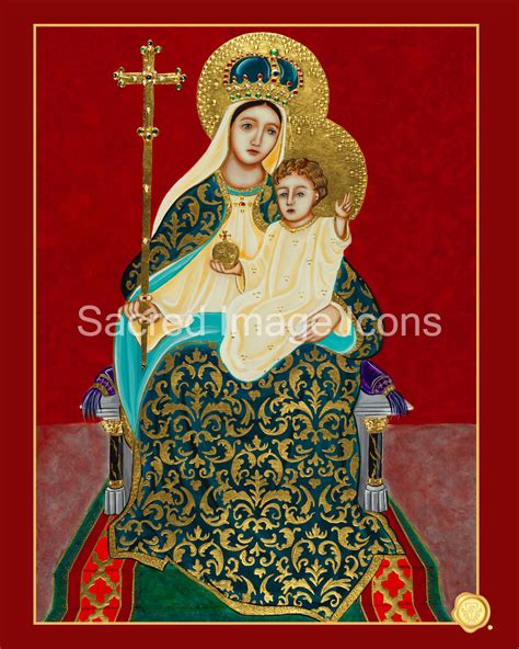 Our Lady Seat of Wisdom Icon Print - Sacred Image Icons