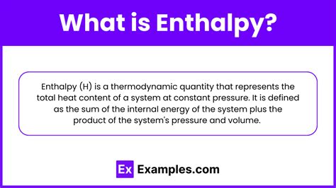 Image result for Enthalpy Examples