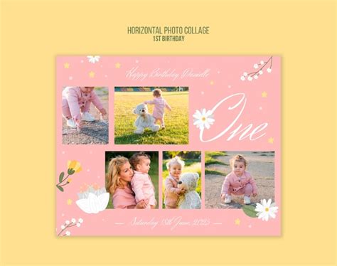 1st birthday template design | Free PSD