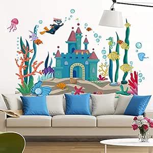 Buy RAINBOW WSK Ocean Fish Wall Decals 3D Under The Sea Castle Wall ...