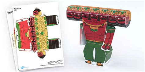 Diwali Paper Toy Character Ravana