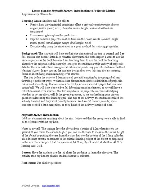 Image result for Vertical Projectile Motion Lesson Plan