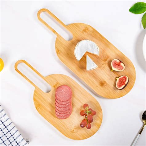 Paddle Shape Bamboo Platter Set Of 2 Online - Premium Cheese Board ...