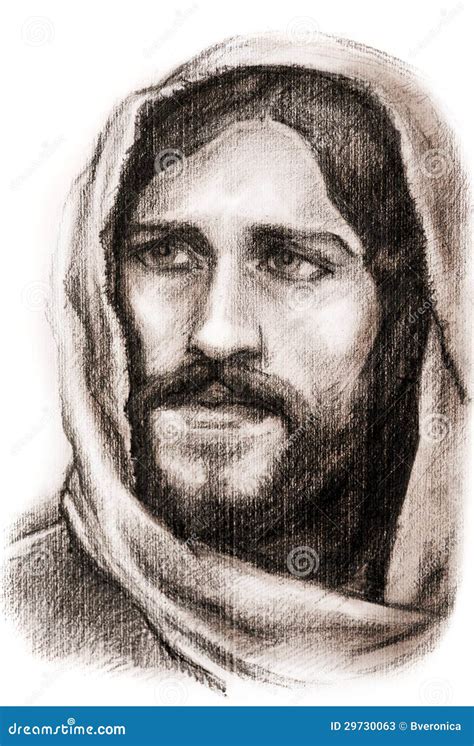 Jesus Christ of Nazareth stock illustration. Illustration of head ...