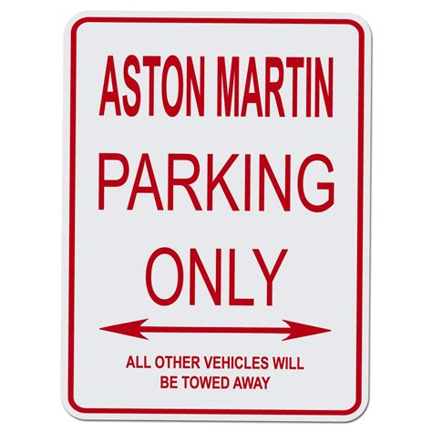 Adept Mechanism Aston Martin Parking ONLY Aluminum Street Sign : Amazon ...