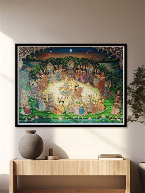 Buy Krishna Leela Miniature Painting | Buy Indian folk Painting Online