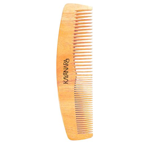 Buy Kayanara Neem Wood C Shape Dual Teeth Comb - KN11 Online