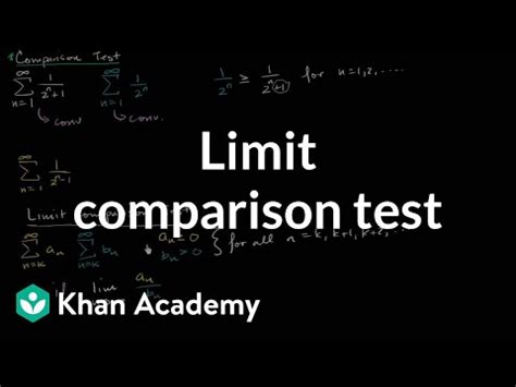Limit comparison test - Series, Calculus, Mathematics Video Lecture - JEE