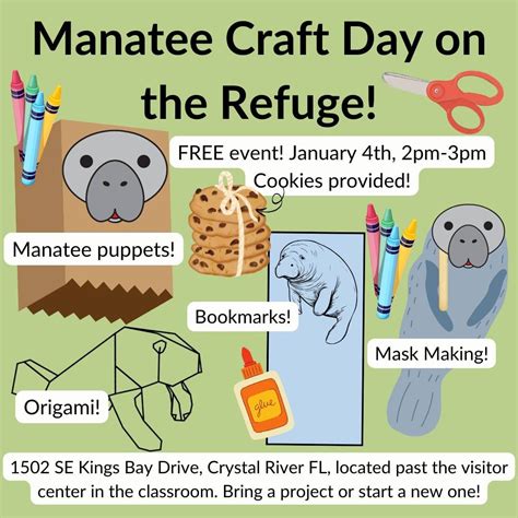 Manatee Craft Day at Crystal River NWR, 1502 SE Kings Bay Dr, Crystal ...