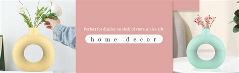 Buy Xtore Beautiful Ceramic Donut Vase for Home Decor (Pack of 1, Pink ...