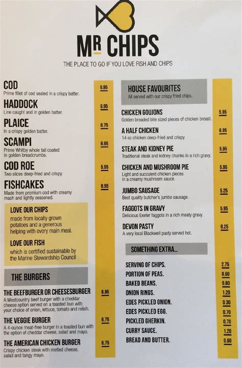 Mr Chips Fast Food Inverness Menu at Lisa Bridges blog