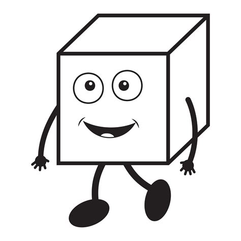 Characters, colorful three-dimensional geometric shapes of kawaii ...