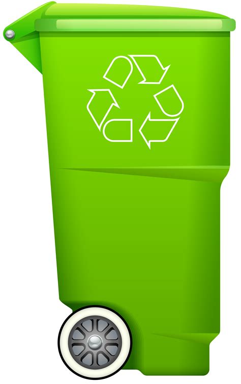 Garbage Trash Bin with Recycle Symbol PNG Clip Art - Best WEB Clipart