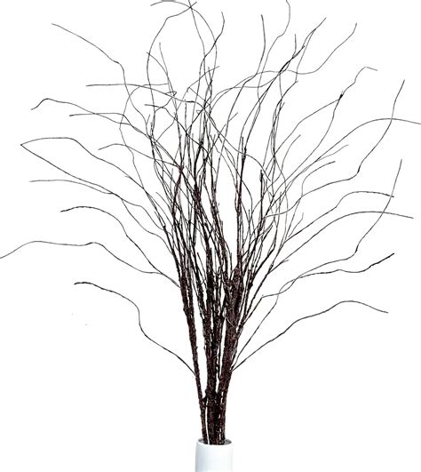Amazon.com: Pack of 4 - Artificial Curly Willow Branches with Leaves ...