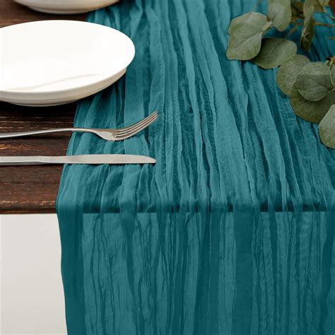 Image result for Cheese Cloth Runner On Round Table