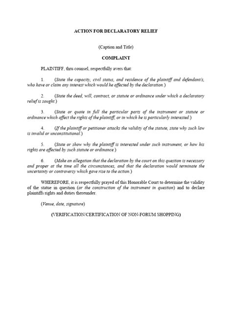 Example of Declaratory Relief 的图像结果