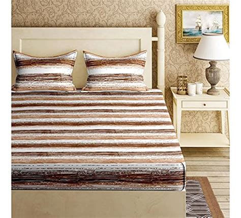 TUNDWAL'S 100% Cotton Luxurious Printed 144 TC Double Large Sized Bed ...
