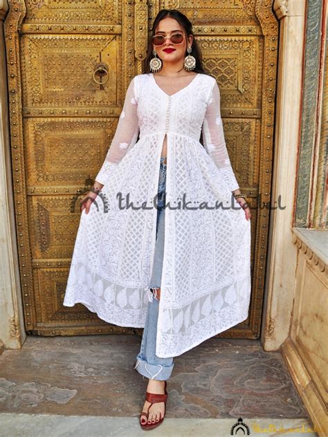 Prerna Chhabra White Naveli Slit Kurti