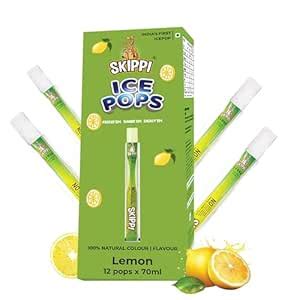 Skippi Icepops Freezer Pops, Juice Bars, Fat Free Ice Pops - Lemon ...