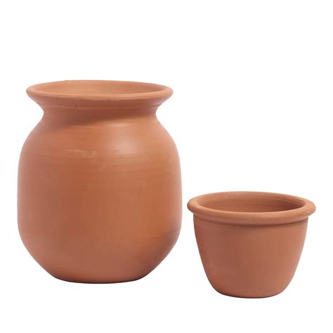 Kirtida Organization Natural Terracotta Clay Handmade Tambya and Pyala ...